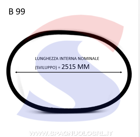 Cinghia Trapezoidale Classica Sezione B 17X11X2515 - PIBELT B99