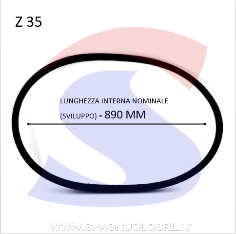 Cinghia Trapezoidale Classica Sezione Z 10X6X890 - OPTIBELT Z35