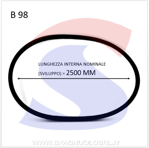 Cinghia Trapezoidale Classica Sezione B 17X11X2500 - PIBELT B98