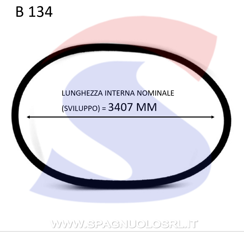 Cinghia Trapezoidale Classica Sezione B 17X11X3407 - OPTIBELT B134