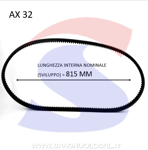 Cinghia Trapezoidale Classica Sezione AX 13X8X865 - PIBELT AX32