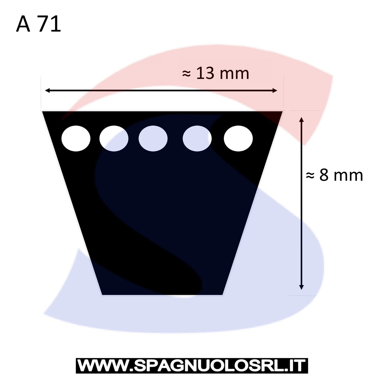 Cinghia Trapezoidale Liscia 13x8x1800 - OPTIBELT A71