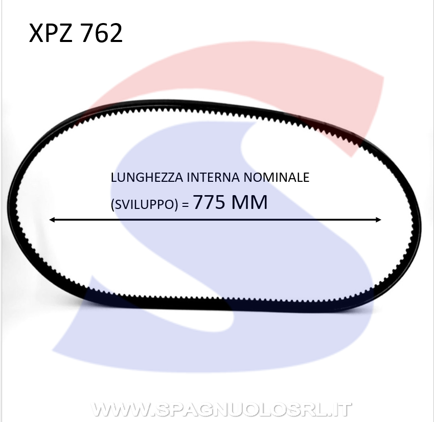 Cinghia Trapezoidale dentellata 9,7X8X775 - ROULUNDS ROFLEX XPZ762