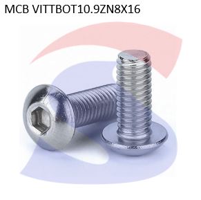 VITE TESTA BOTTONE 10.9 8X16ESAGONALE ZINCATA - VITI VITTBOT10.9ZN8X16