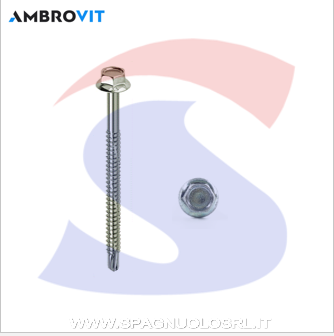 VITI AUTOPERF.T.ESAG. M6,3X140PARZIALMENTE FILETTATA ZINCATA - AMBROVIT 18921