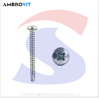 VITI AUTOP. M4,2X32 T.CIL.A CROCE ZINCATE CROMATE - AMBROVIT 17624