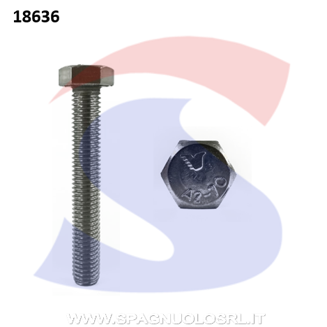 VITE T.ESAG.INOX A2 M10X30 PASSO GROSSO TOTAL.FILET. - INOX 933-2-10*30