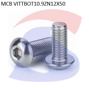 VITE TESTA BOTTONE 10.9 12X50ESAGONALE ZINCATA - VITI VITTBOT10.9ZN12X50