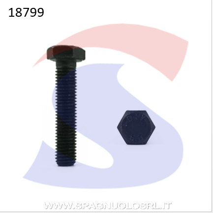 VITE T.ESAG.8,8 M20X60 PASSO GROSSO TOTAL.FILET.BRUNITA - VITI VITTEM20X60TF