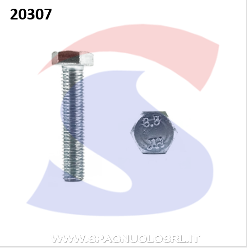 VITE T.ESAG.8.8 M16X120 PASSOGROSSO TOTAL.FILET.ZINCATA - VITI VITTEZNM16X120TF