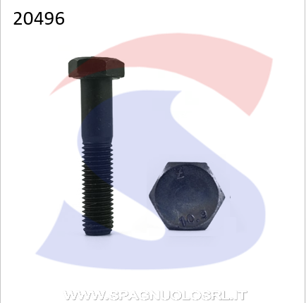 VITI T.ESAG.10.9 M27X100 PASSOGROSSO PARZ.FILET.BRUNITA - VIPA 103700027100