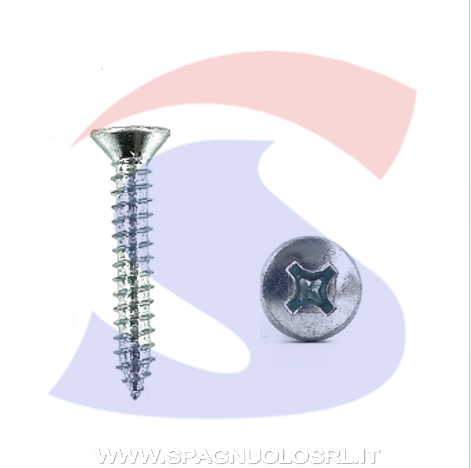 VITE AUTOFILETTANTE INOX A2 3X16TESTA SVASATA PIANA IMPRONTA A CROCE - INOX 9100-2-3*16