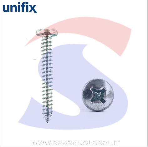 VITE AUTOFILETTANTE ZN 4,8X38 A TESTACIL CON IMPRONTA A CROCE - UNIFIX 0115 48 38 01