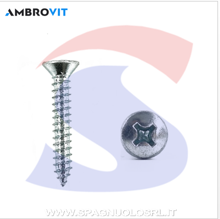 VITE AUTOFILETTANTE M3,5X32 TESTA SVASATA PIANA ZINCATE - AMBROVIT 17415