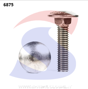 VITE TESTA TONDA CON QUADROSOTTOTESTA M08X16 ZINCATE - VITI TEQUASOTZNM8X16