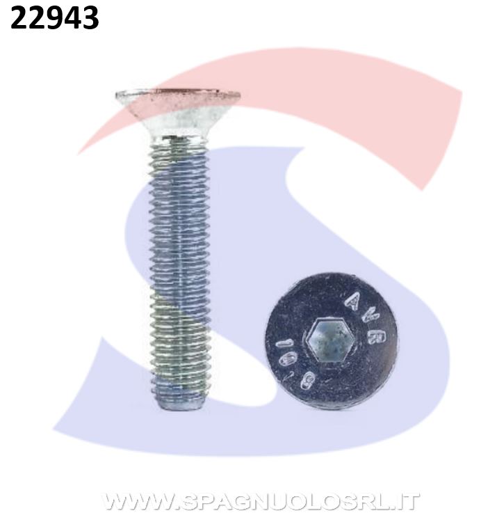 VITE TESTA SP CON CAVA ESAGZINC TF 10.09 M08X30 - VITI VITTSPEIZNM08X30