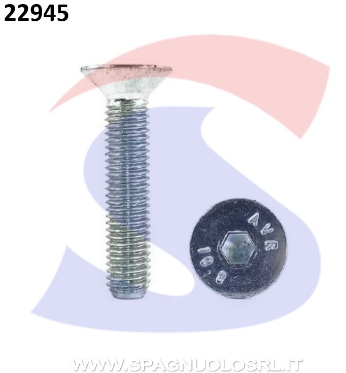VITE TESTA SP CON CAVA ESAG.ZINC TF 10.09 MA M12X60 - VITI VITTSPEIZNM12X60