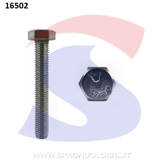 VITE T.ESAG.INOX A2 M6X50 PASSO GROSSO TOTAL.FILET. - INOX 933-2-6*50