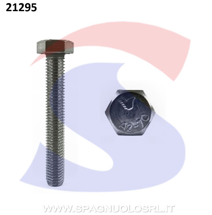 VITE T.ESAG.INOX A2 M8X60 PASSO GROSSO TOTAL.FILET. - INOX 933-2-8*60