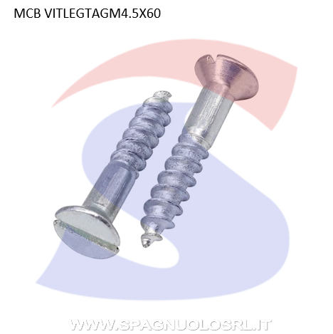 VITE PER LEGNO T.SVAS.CON.IMPRA TAGLIO M4,5X60 ZINCATE - VITI VITLEGTAGM4,5X60