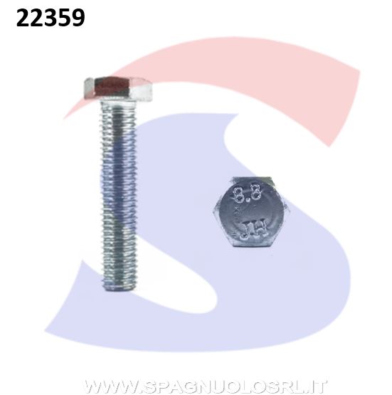 VITE T.ESAG.8.8 22X100 PASSO GROSSO TOTAL.FILET.ZINCATA - VITI VITTEZNM22X100TF