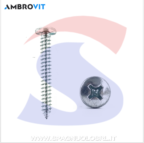VITE AUTOF ZN 3,5X19 A TESTACIL CON IMPRONTA A CROCE - AMBROVIT 17012