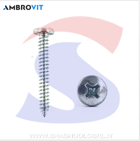 VITE AUTOFIL ZN 3,5X22 A TESTACIL CON IMPRONTA A CROCE - AMBROVIT 17013