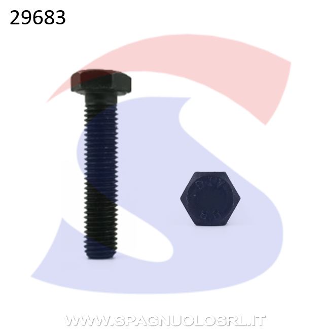 VITE T.ESAG.M8X30 PASSO GROSSOTOTAL.FILET.BRUNITA - VITI VITTEM08X30TF