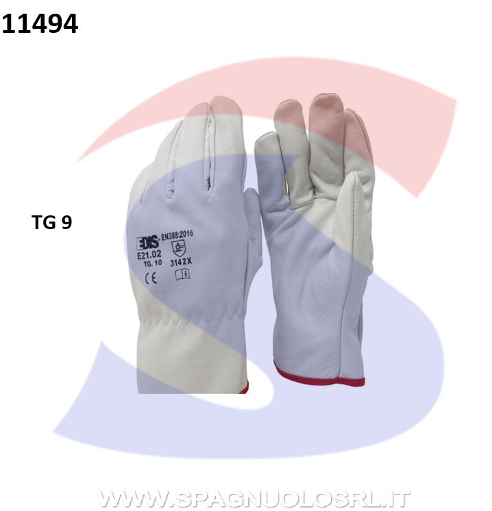 GUANTI FIORE BIANCHI TG.9 - EDIS 0035484
