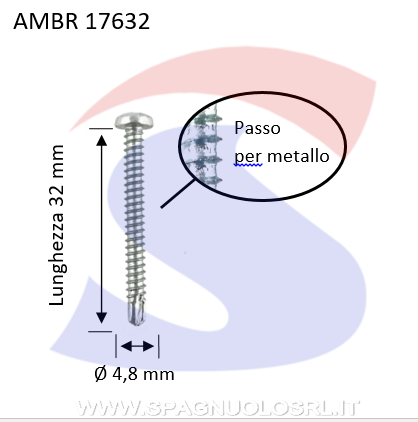 VITI AUTOP. M4,8X32 T.CIL.A CROCE ZINCATE CROMATE - AMBROVIT 17632