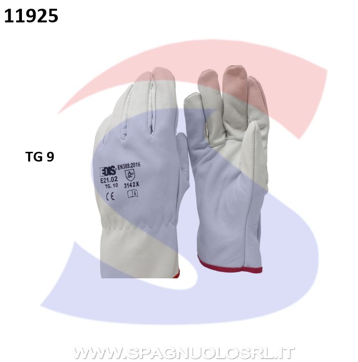 GUANTI PELLE DI BOVINO TG.09 - EDIS 0020286