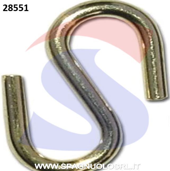 GANCIO S NICHELATO FILO 2,2MM ALTEZZA 24MM PER CATENA - MAU 14283
