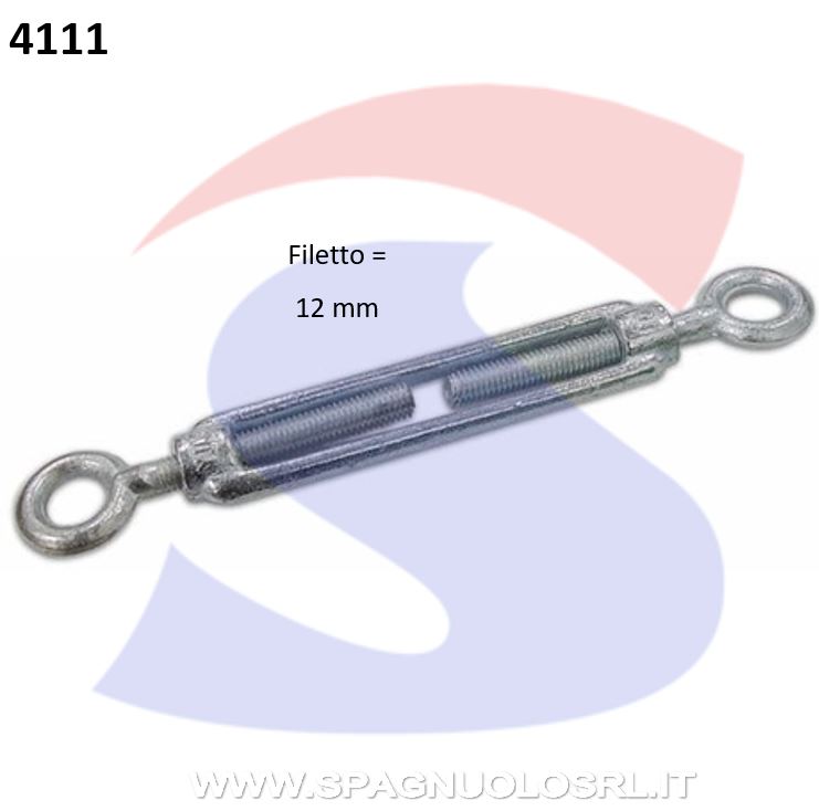 TENDITORE A DUE OCCHI ZINCATO FILETTO 12 1/2 MM - DE SANTIS 86213