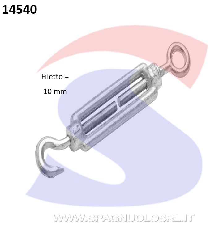 TENDITORE OCCHIO-GANCIO 10MM ZINCATO - DE SANTIS 86482