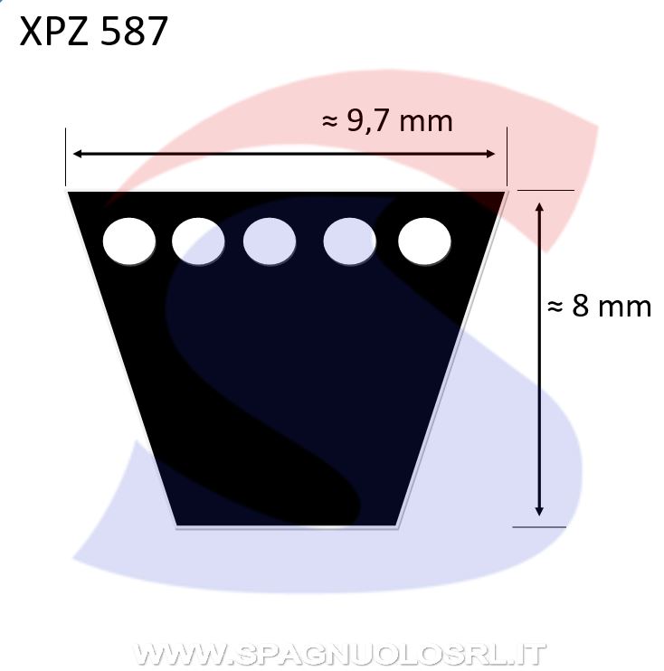 CINGHIA XPZ587 - OPTIBELT XPZ587