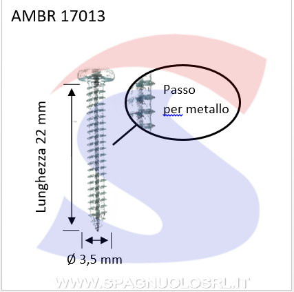 VITE AUTOFIL ZN 3,5X22 A TESTACIL CON IMPRONTA A CROCE - AMBROVIT 17013