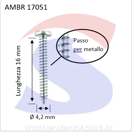 VITI AUTOF ZN 4,2X16 A TESTACIL CON IMPRONTA A CROCE - AMBROVIT 17051