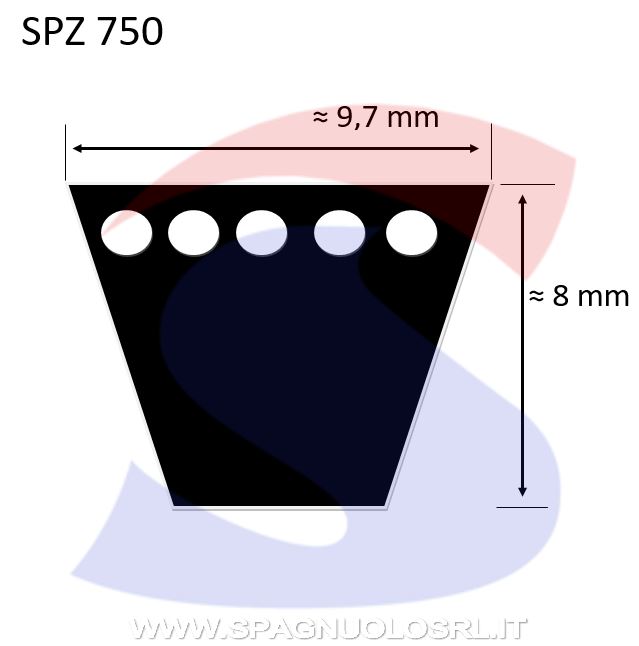 CINGHIA OPT SPZ750 - OPTIBELT SPZ750