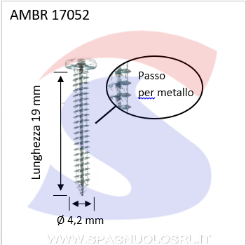 VITI AUTOF ZN 4,2X19 A TESTACIL CON IMPRONTA A CROCE - AMBROVIT 17052