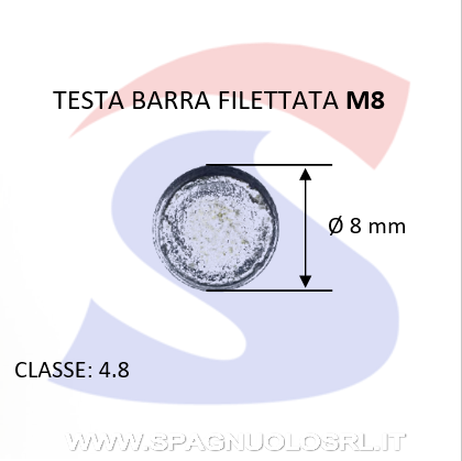 BARRA FILETTATA ZINC.1MT M8PASSO GROSSO 1,25 - MAU 91583
