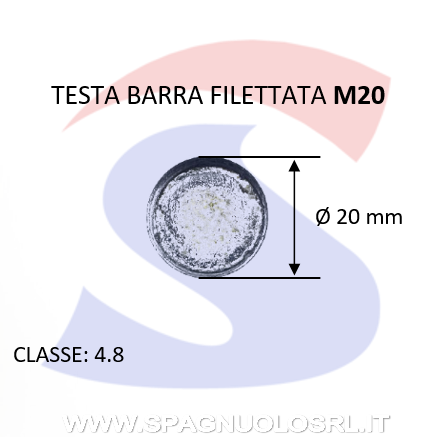 BARRA FILETTATA ZINC.1MT M20PASSO GROSSO 2,5 - MAU 91589