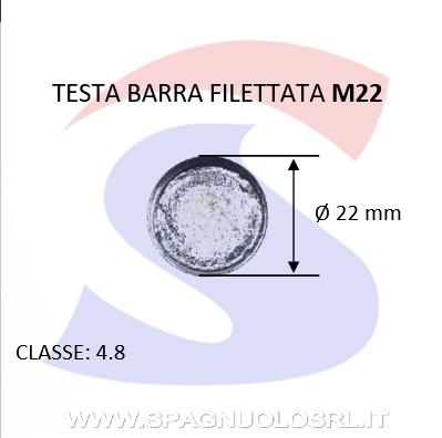 BARRA FILETTATA ZINC.1MT 22MMPASSO GROSSO 2,5 - MAU 91590