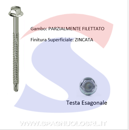 VITI AUTOPERFORANTI 6,3X80PARZIALMENTE FILETTATA ZINCATA - AMBROVIT 18908
