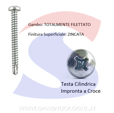 VITI AUTOP. M4,8X25 T.CIL.A CROCE ZINCATE CROMATE - AMBROVIT 17631