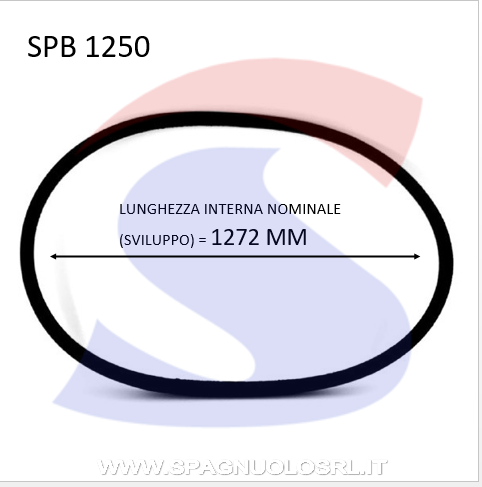 Cinghia Trapezoidale Classica Sezione SPB 16,3X13X1272 - PIBELT SPB1250