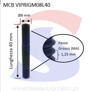 VITI PRIGIONIERE M08 L 40A RADICE CORTA - VIPA 811000008040