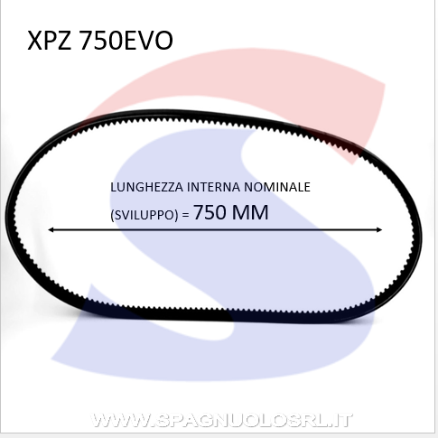 Cinghia Trapezoidale Classica Sezione XPZ 9,7X8X763 - PIBELT XPZ750EVO