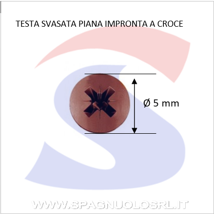 VITE PER LEGNO A TS CON IMPRA CROCE ZINCATA M05X70 - VITI VITLEGCROZNM05X70