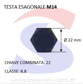BULLONE TESTA ESAG 14X40X1,5PASSO FINE X FRESE PARZ FILET - AMA RC0716