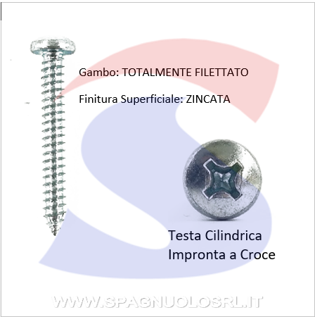 VITE AUTOF ZN 3,5X19 A TESTACIL CON IMPRONTA A CROCE - AMBROVIT 17012